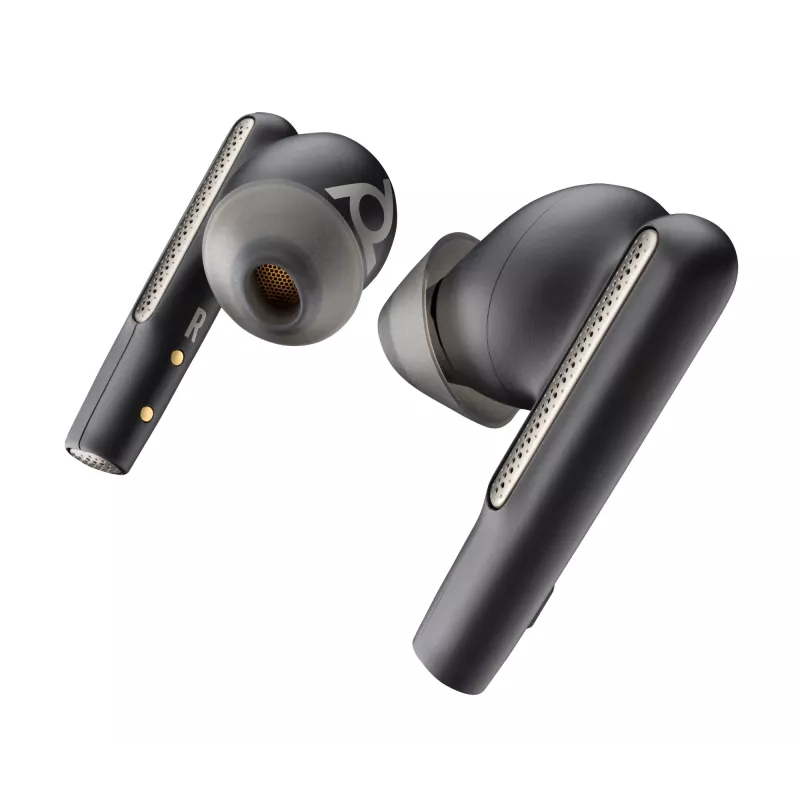 HP Poly Voyager Free 60+ UC Carbon Schwarz Earbuds +BT700 USB-C Adapter +Touchscreen-Ladecase