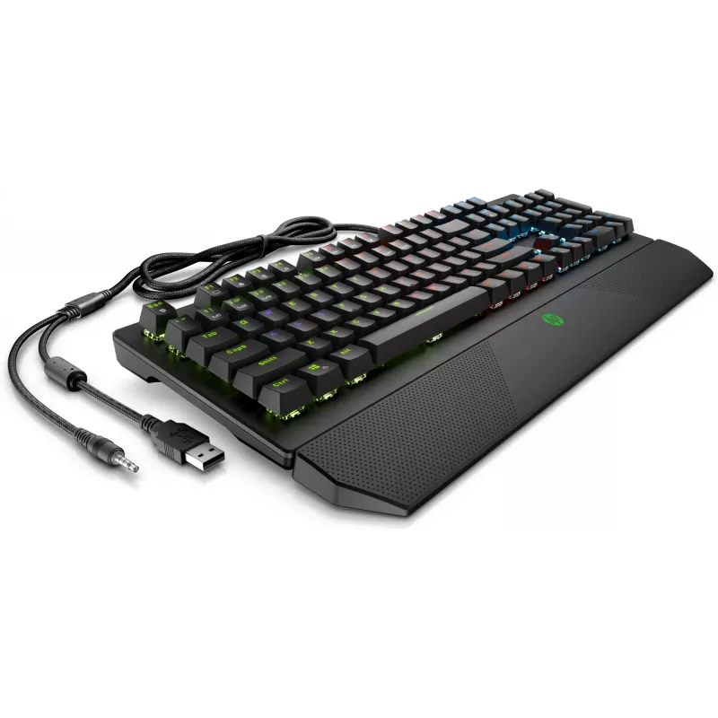 HP Pavilion Gaming Tastatur 800, Full-size (100%), Kabelgebunden, USB, Mechanisch, Schwarz