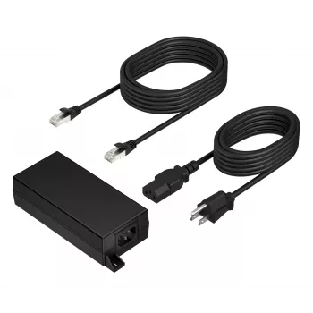 HP Poly PoE++ 65W 2.5G-Adapter mit 3,66 m CAT6A-Kabel und Netzkabel
