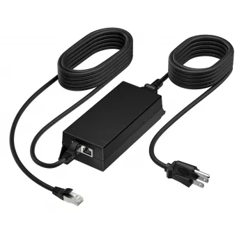 HP Poly PoE++ 65W 2.5G-Adapter mit 3,66 m CAT6A-Kabel und Netzkabel