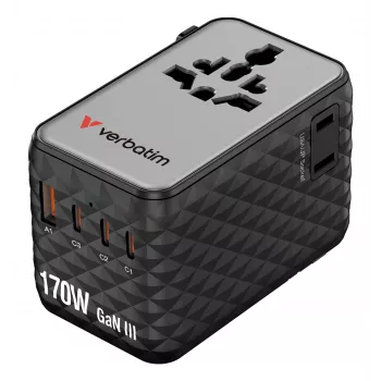 Verbatim Charge 'n' Travel 170W Universal-Reiseadapter Schwarz