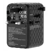 Verbatim Charge 'n' Travel 100W Universal-Reiseadapter mit einziehbarem Kabel Schwarz