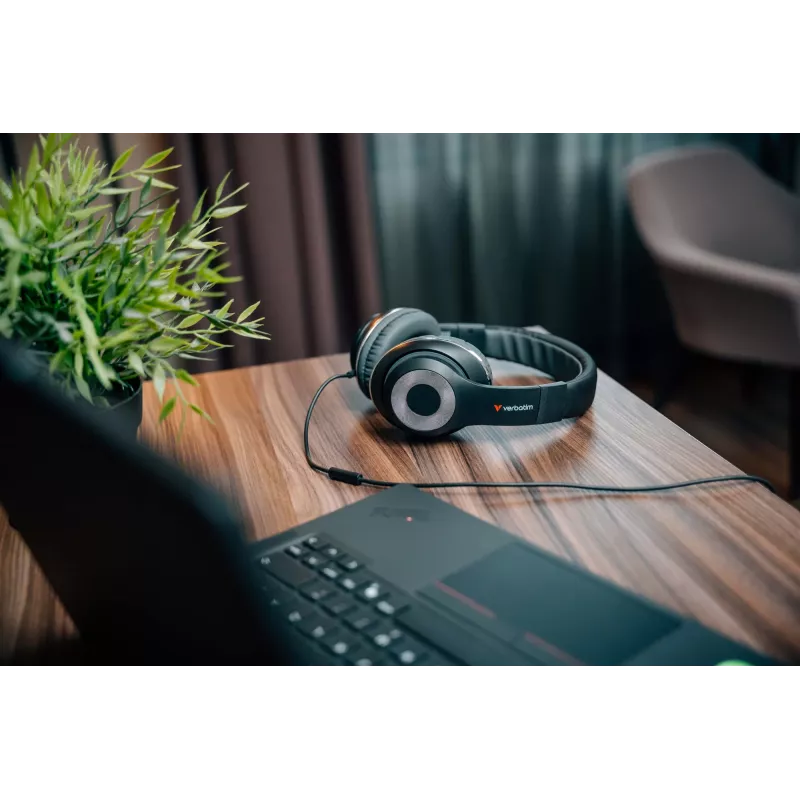 Verbatim TruSound USB-C Headset, Kabelgebunden, Musik/Alltag, 20 - 20000 Hz, 200,9 g, Headset, Schwarz
