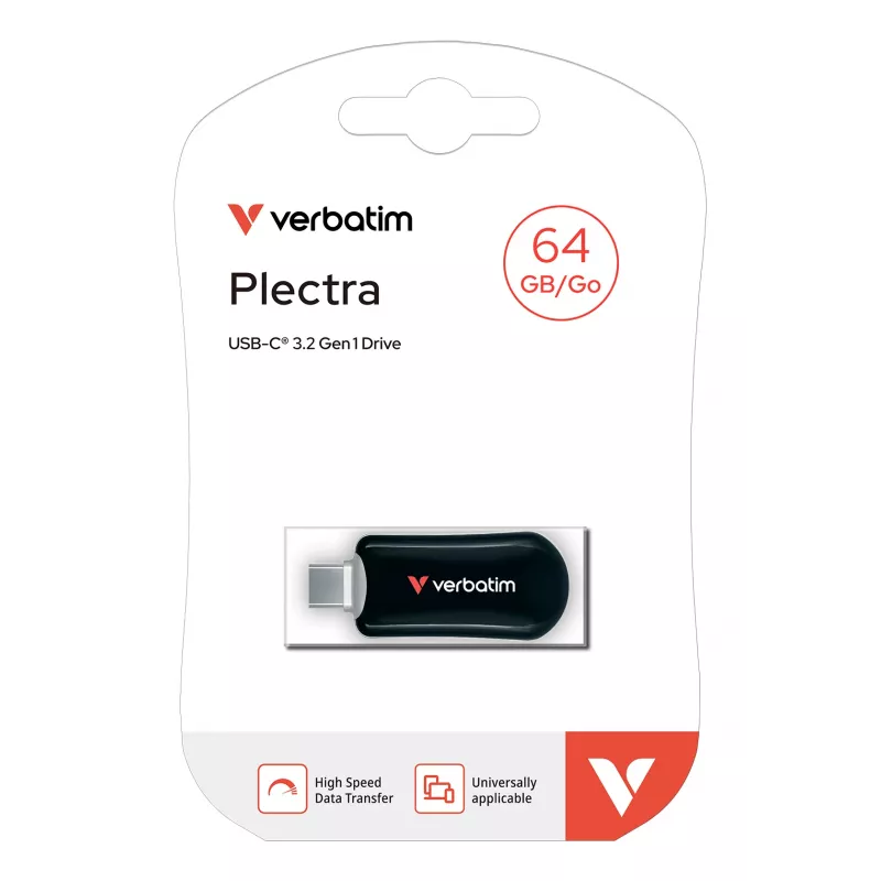 Verbatim Plectra USB-C Flash-Laufwerk Schwarz 64GB