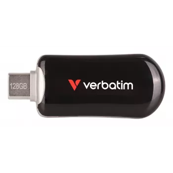 Verbatim Plectra USB-C Flash Drive Schwarz 128GB, 128 GB, USB Type-C, 3.2 Gen 1 (3.1 Gen 1), 100 MB/s, Capless, Schwarz
