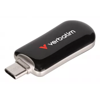 Verbatim Plectra USB-C Flash Drive Schwarz 128GB, 128 GB, USB Type-C, 3.2 Gen 1 (3.1 Gen 1), 100 MB/s, Capless, Schwarz