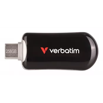 Verbatim Plectra USB-C-Flash-Laufwerk Schwarz 256GB, 256 GB, USB Typ-C, 3.2 Gen 1 (3.1 Gen 1), 100 MB/s, Kappenlos, Schwarz