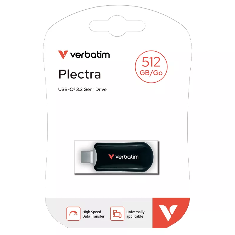 Verbatim Plectra USB-C-Flash-Laufwerk Schwarz 512 GB