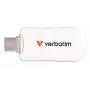 Verbatim Plectra USB-C Flash-Laufwerk Weiß 128 GB, 128 GB, USB Typ-C, 3.2 Gen 1 (3.1 Gen 1), 100 MB/s, kappenlos, Weiß