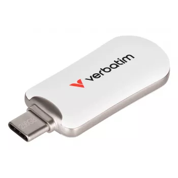 Verbatim Plectra USB-C Flash Drive Weiß 256GB, 256 GB, USB Type-C, 3.2 Gen 1 (3.1 Gen 1), 100 MB/s, Kappenlos, Weiß