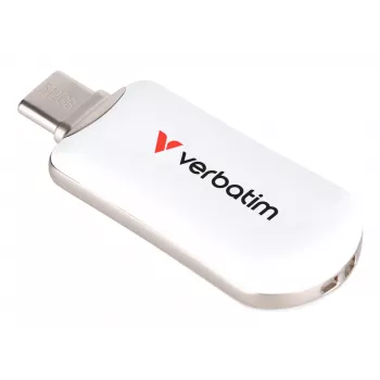 Verbatim Plectra USB-C Flash Drive Weiß 512GB, 512 GB, USB Typ-C, 3.2 Gen 1 (3.1 Gen 1), 100 MB/s, Kappenlos, Weiß