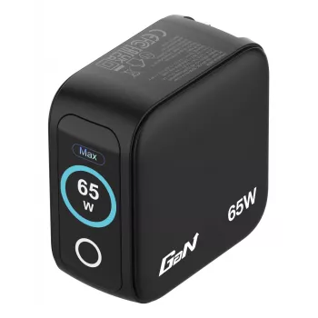 Verbatim Mini GaN Ladegerät 65W mit Anzeige, Indoor, AC, 20 V, Schwarz