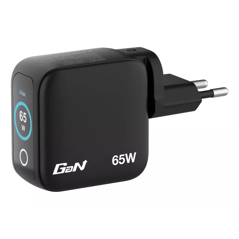 Verbatim Mini GaN Ladegerät 65W mit Anzeige, Indoor, AC, 20 V, Schwarz