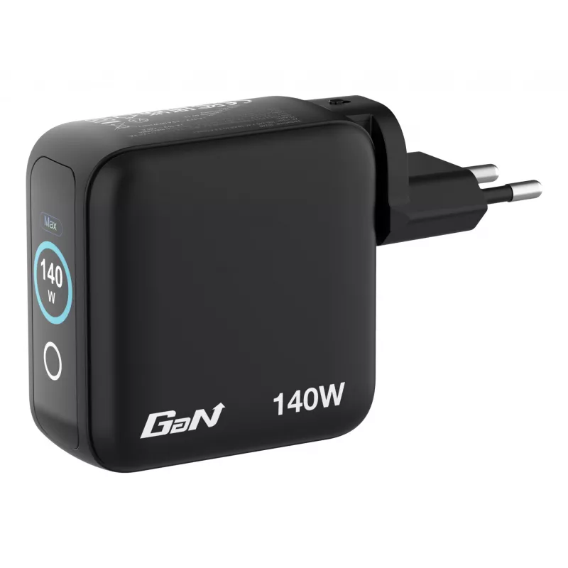 Verbatim Mini GaN Ladegerät 140W mit Display, Innenbereich, AC, 28 V, Schwarz