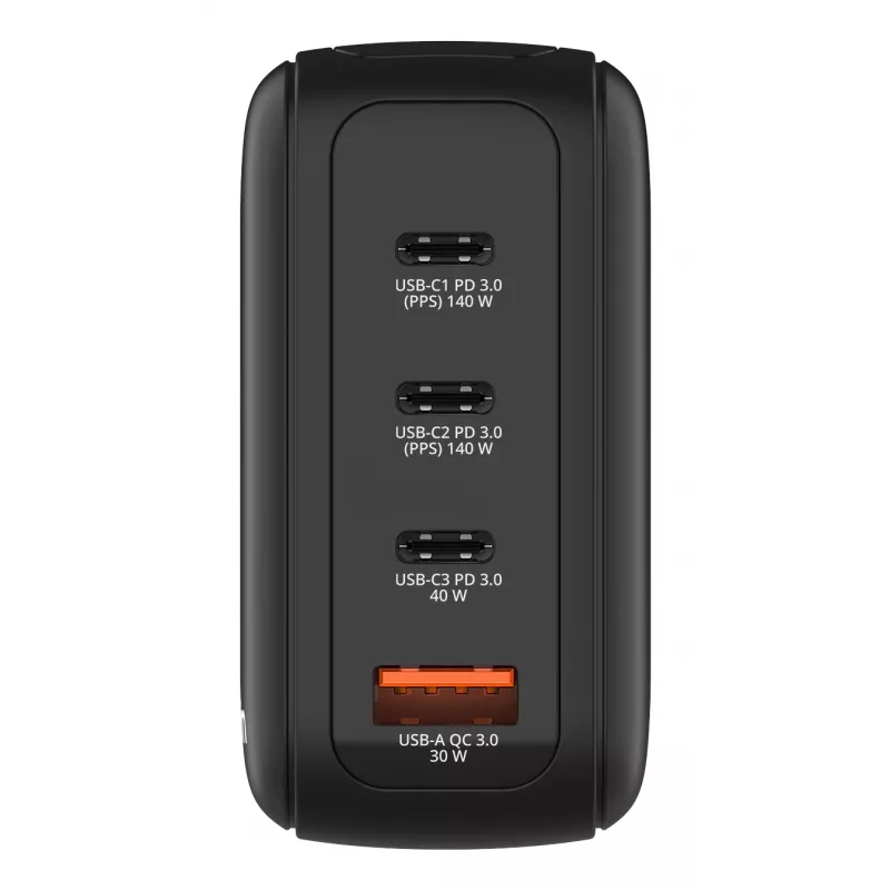 Verbatim Mini GaN Ladegerät 140W mit Display, Innenbereich, AC, 28 V, Schwarz