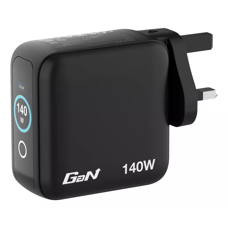 Verbatim Mini GaN Ladegerät 140W mit Display, Innenbereich, AC, 28 V, Schwarz