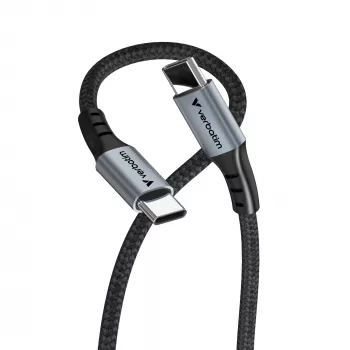 Verbatim Sync & Charge Kabel – 60W USB-C auf USB-C 120 cm, 1,2 m, USB C, USB C, USB 2.0, 0,48 Gbit/s, Schwarz