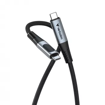 Verbatim Sync & Charge USB C auf USB C 100W Display 120 cm, 1,2 m, USB C, USB C, USB 2.0, 0,48 Gbit/s, Schwarz