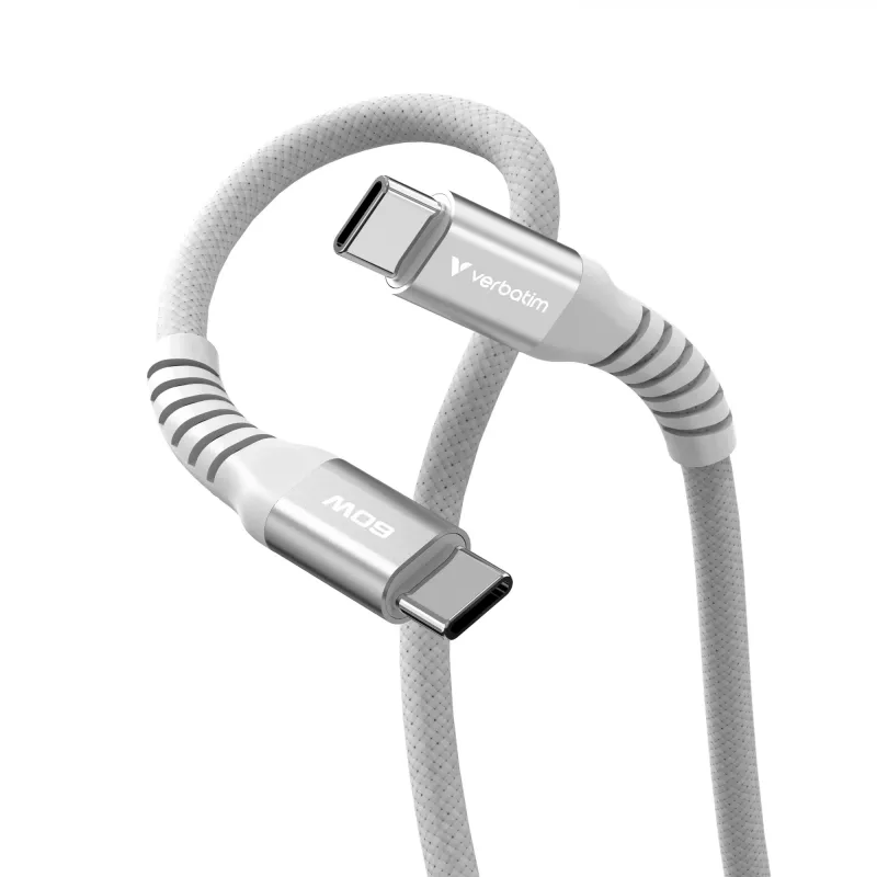 Verbatim Sync & Charge Magnetic Kabel - 60W USB-C auf USB-C 120 cm Grau