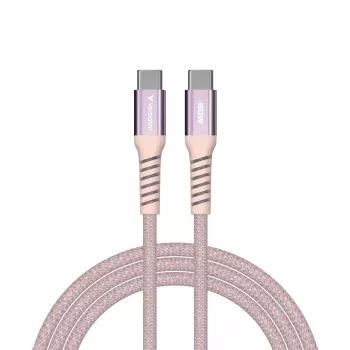 Verbatim Sync & Charge Magnetisches Kabel – 60 W USB-C auf USB-C, 120 cm, Pink