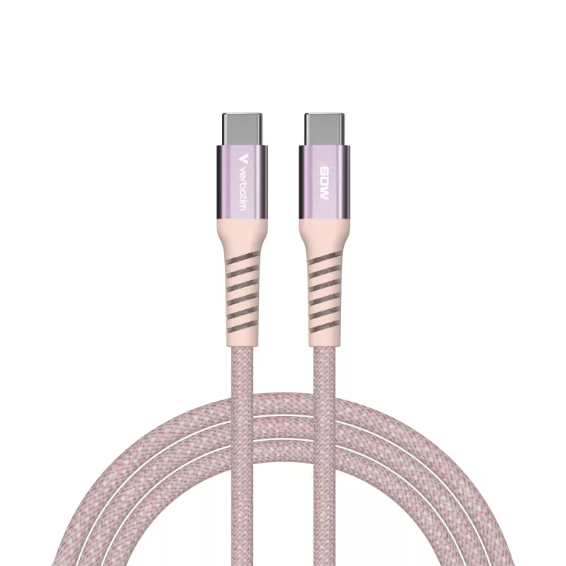 Verbatim Sync & Charge Magnetisches Kabel – 60 W USB-C auf USB-C, 120 cm, Pink
