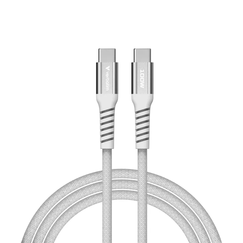 Verbatim Sync & Charge Magnetkabel - 100W USB-C auf USB-C 120 cm Grau
