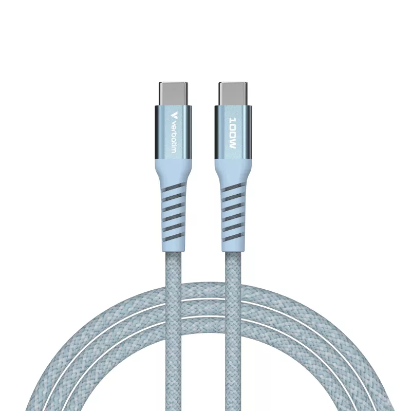 Verbatim Sync & Charge Magnetkabel – 100W USB-C auf USB-C 120 cm Blau