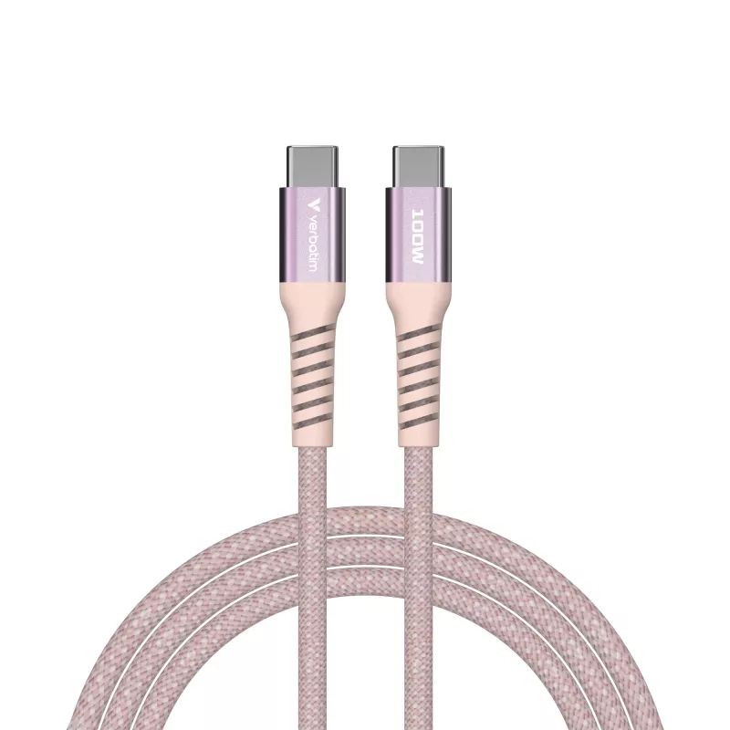 Verbatim Sync & Charge Magnetic Kabel – 100W USB-C auf USB-C, 120 cm, Pink