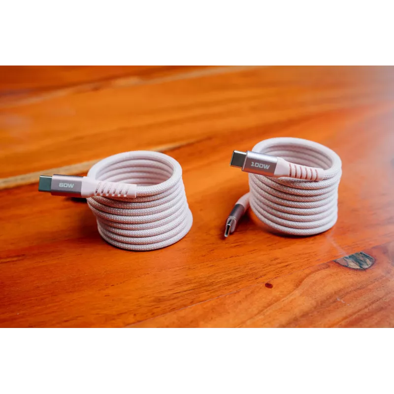 Verbatim Sync & Charge Magnetic Kabel – 100W USB-C auf USB-C, 120 cm, Pink