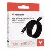 Verbatim Sync & Charge Magnetisches Kabel – 60 W USB-C auf USB-C, 120 cm, Schwarz