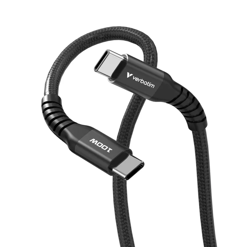 Verbatim Sync & Charge Magnetic Kabel – 100 W USB-C auf USB-C 120 cm Schwarz