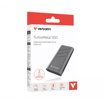 Verbatim TurboMetal SSD USB4 2TB USB Type-C USB4 Gen 2x2 Silber