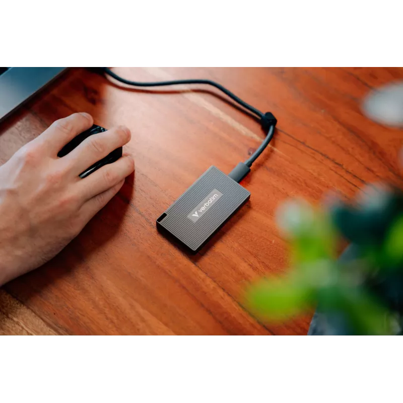 Verbatim Metal Mini SSD USB-C 3.Gen 2 512 GB, 512 GB, USB Type-C, USB 3.2 Gen 2x2, 2000 MB/s, 10 Gbit/s, Grau