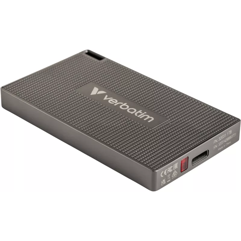 Verbatim Metal Mini SSD USB-C 3.2 Gen 2 1 TB, 1 TB, USB Type-C, USB 3.2 Gen 2x2, 2000 MB/s, 10 Gbit/s, Grau