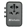 Verbatim UTA-05 65W GaN III Universal-Reiseadapter mit 2 x USB-C PD & QC 4+ & 2 x USB-A Anschlüssen