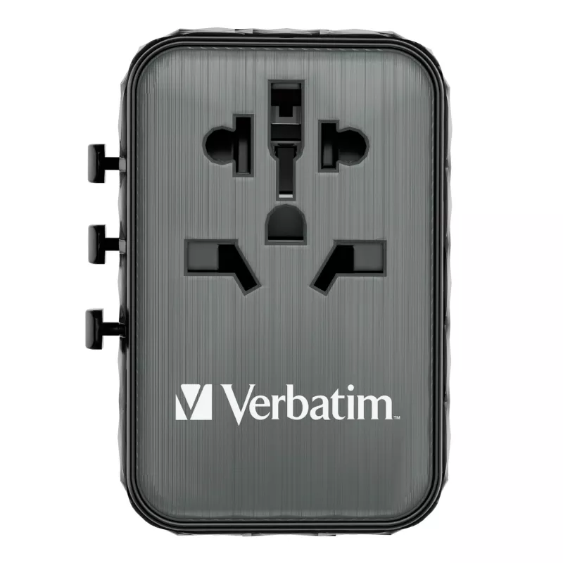 Verbatim UTA-05 65W GaN III Universal-Reiseadapter mit 2 x USB-C PD & QC 4+ & 2 x USB-A Anschlüssen