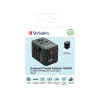 Verbatim UTA-05 65W GaN III Universal-Reiseadapter mit 2 x USB-C PD & QC 4+ & 2 x USB-A Anschlüssen