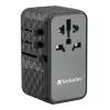 Verbatim UTA-06 100W GaN III Universal-Reiseadapter mit 2 x USB-C PD & QC 4+ & 2 x USB-A QC 3.0 Anschlüssen