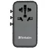 Verbatim UTA-06 100W GaN III Universal-Reiseadapter mit 2 x USB-C PD & QC 4+ & 2 x USB-A QC 3.0 Anschlüssen