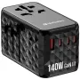 Verbatim UTA-10 140W GaN III Universal-Reiseadapter mit 2 x USB-C PD 3.1 & QC 4+, 1 x USB-C PD 3.0 & 1 x USB-A QC 3.0 Anschlüssen