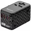 Verbatim UTA-10 140W GaN III Universal-Reiseadapter mit 2 x USB-C PD 3.1 & QC 4+, 1 x USB-C PD 3.0 & 1 x USB-A QC 3.0 Anschlüssen
