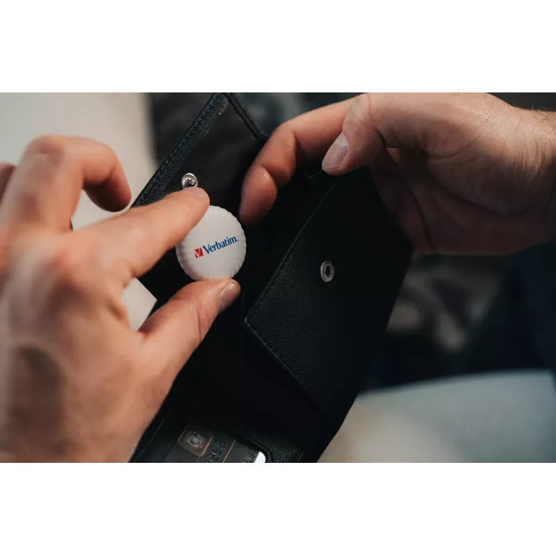 Verbatim My Finder Coin Bluetooth-Tracker – 2er-Pack, persönlich, Finder, Schwarz, Weiß, staubdicht, wasserdicht, IP66, CR2032