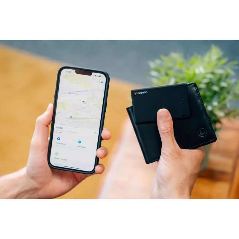 Verbatim My Finder Card Bluetooth Gegenstandsfinder 1 Stück Schwarz, Persönlich, Finder, Schwarz, Staubgeschützt, Wasserdicht, IP66, 1440 h