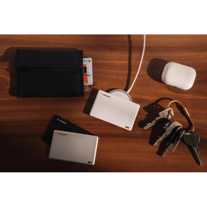 Verbatim My Finder Card Bluetooth Item Finder 3er-Pack Schwarz / Silber / Weiß