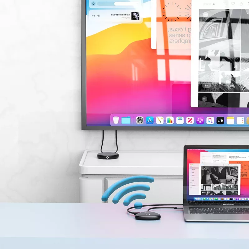 Verbatim Share My Screen USB-C Wireless Display Adapter 4K mit Hub WDA-02
