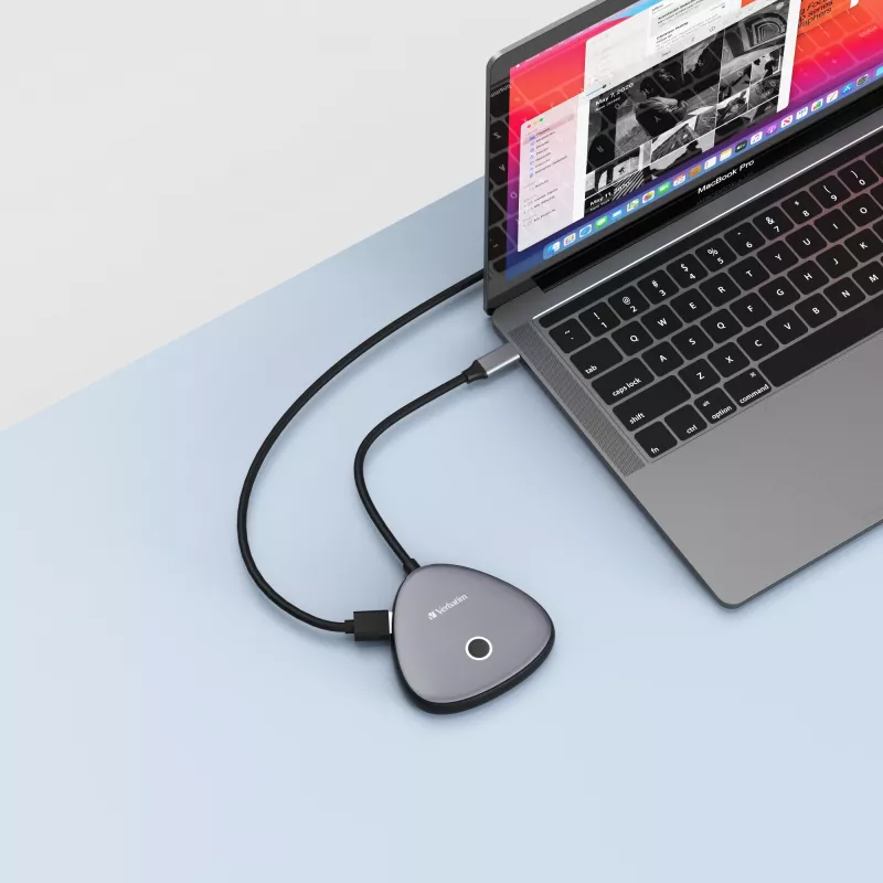 Verbatim Share My Screen USB-C Wireless Display Adapter 4K mit Hub WDA-02