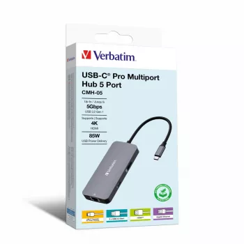 Verbatim CMH-05 USB Type-C 5000 Mbit/s Silber