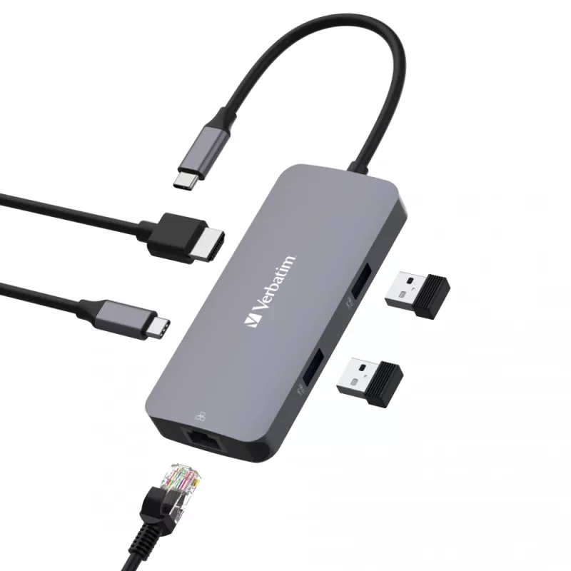 Verbatim CMH-05 USB Type-C 5000 Mbit/s Silber