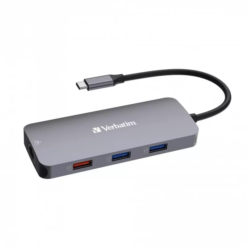 Verbatim CMH-09 USB Type-C 10.000 Mbit/s Silber