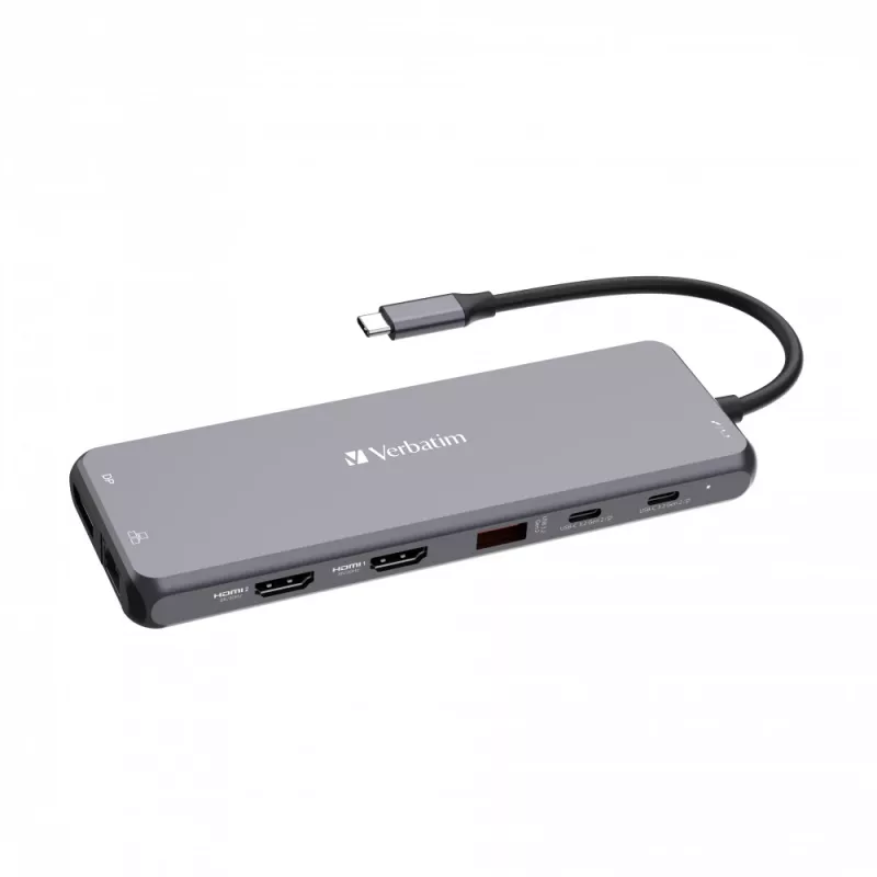 Verbatim CMH-13 USB Type-C Hub 10000 Mbit/s Silber